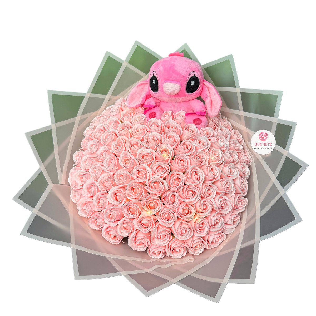 Buchet-101trandafiri-stitch-1 Buchet 101 Trandafiri Stitch Roz