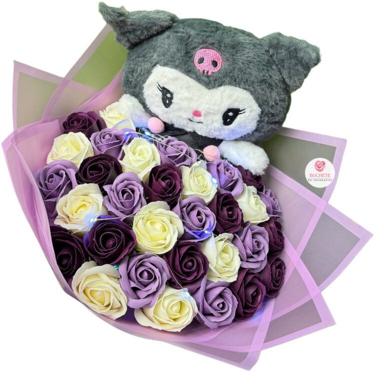 Buchet de flori cu jucarie Kuromi