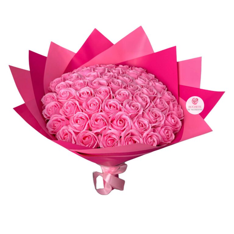 Buchet trandafiri sapun Roz