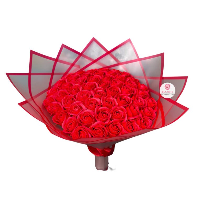 Buchet trandafiri sapun Rosu