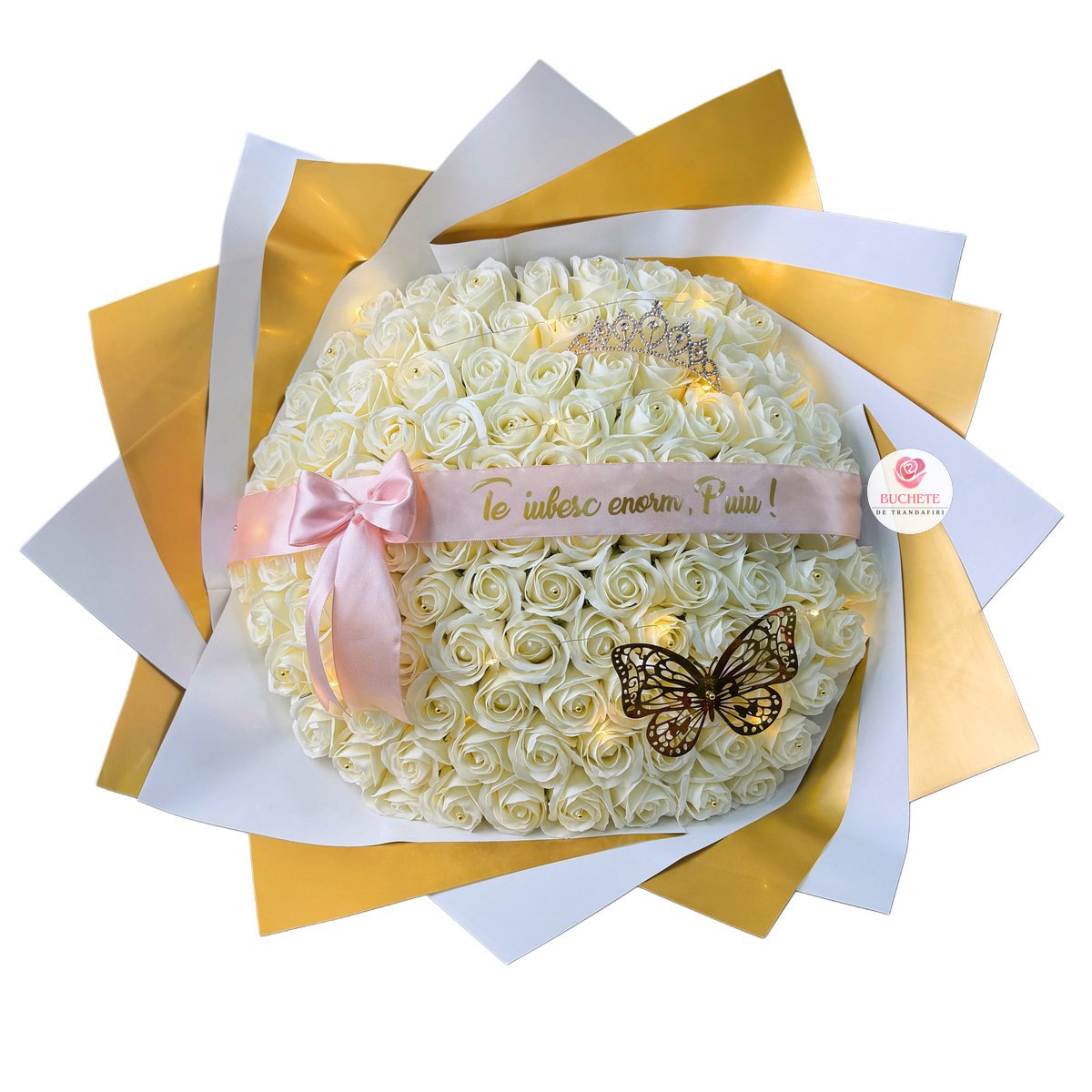 Buchet-trandafiri-sapun-alb-1 Buchet trandafiri sapun Alb