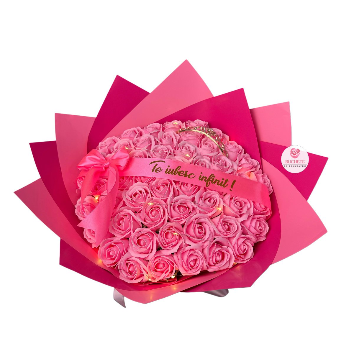 Buchet-trandafiri-sapun-roz-1 Buchet trandafiri sapun Roz